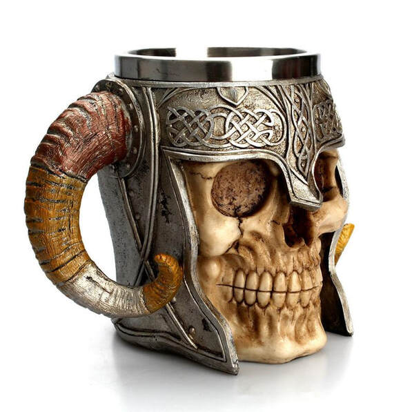 crystal skull warrior mug 