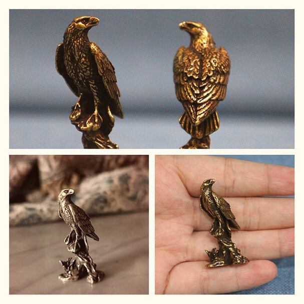 vintage hand made brass eagle