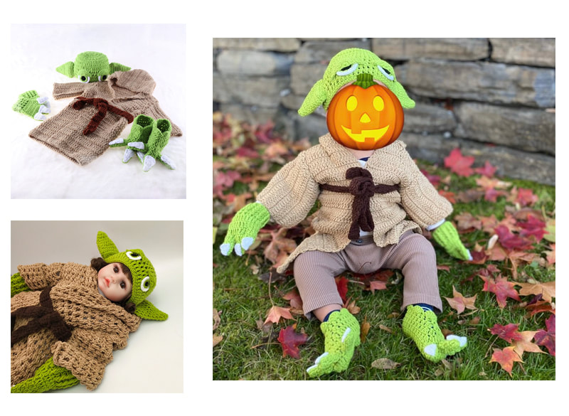 Baby Yoda crochet costume new born outfit 